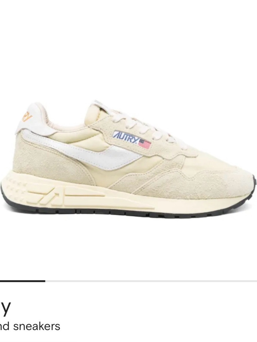 Autry Women’s Reelwind Beige Retro Runner Sneakers 37 US 7